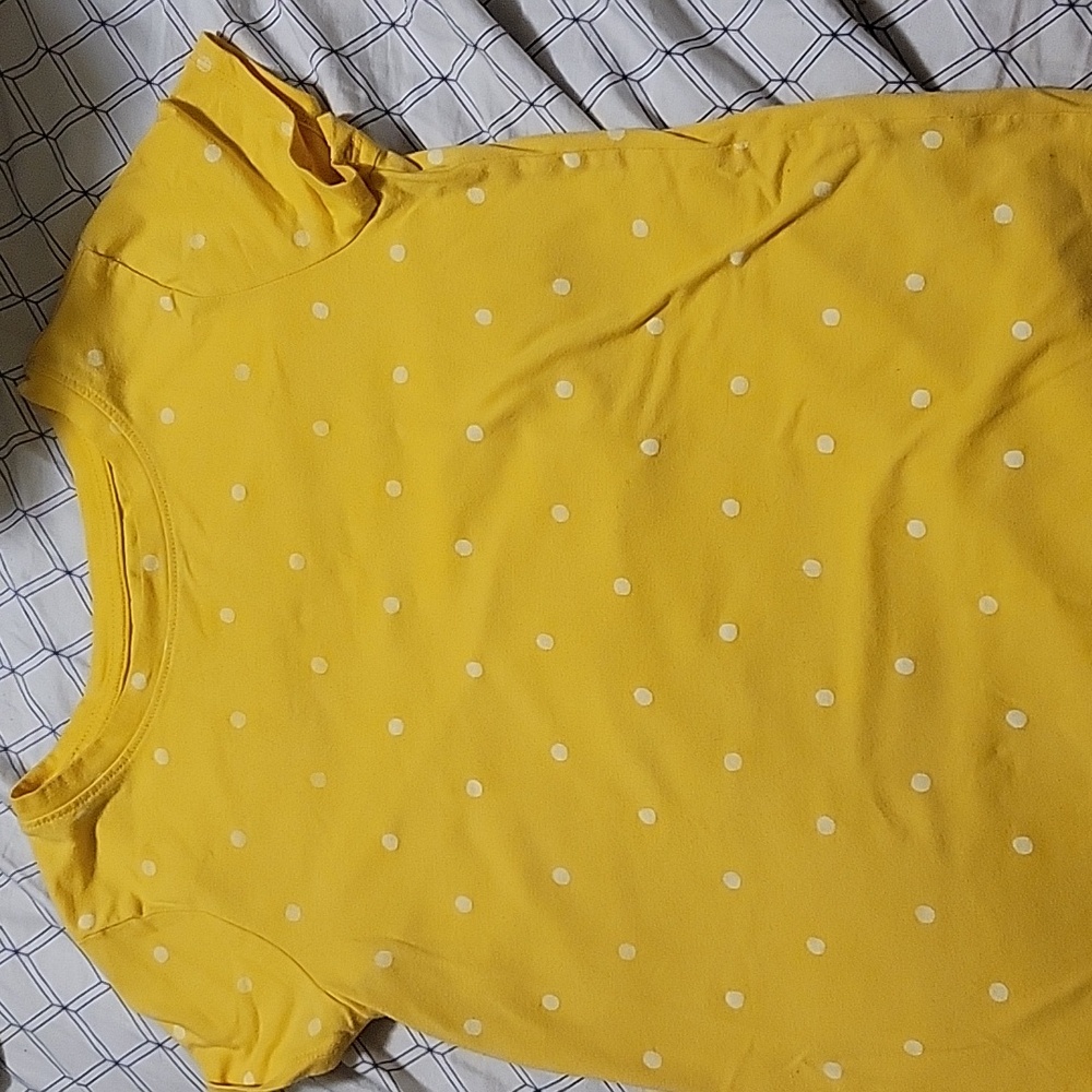 Cat & Jack polka dot girls shirt L